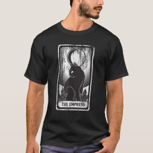 T-shirt Carte de tarot de l'impératrice chat noir