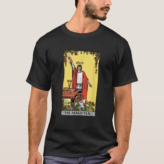 T-shirt Carte de Tarot de Magicien Rider Waite  (Devant)
