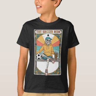 T-shirt Carte de tarot de maman de football Squelette Café