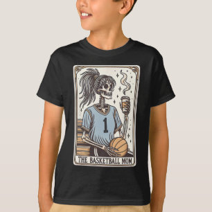 T-shirt Carte de tarot de maman squelette Halloween sorciè