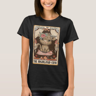 T-shirt Carte de Tarot de Vache Highland Vache Maman Vie O