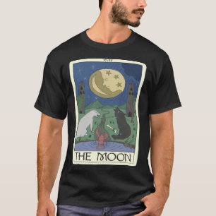 T-shirt Carte de tarot La Lune XVIII Rétro