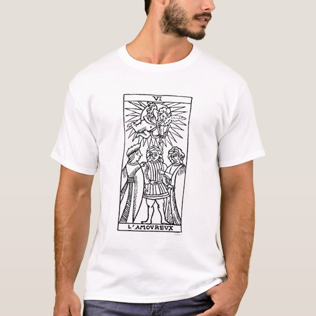 T-shirt Carte de tarot : Les amants (Devant)
