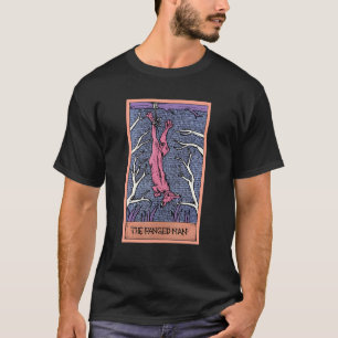 T-shirt Carte de tarot l'homme pendu et chat Sphynx Occult