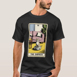 T-shirt Carte de tarot L'Impératrice Chat sur aspirateur r