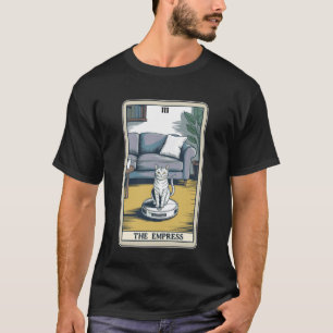 T-shirt Carte de tarot L'Impératrice Chat sur aspirateur r