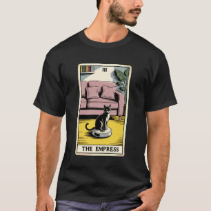 T-shirt Carte de tarot L'Impératrice Chat sur aspirateur r
