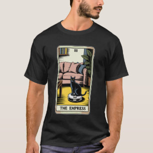 T-shirt Carte de tarot L'Impératrice Chat sur aspirateur r
