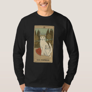 T-shirt Carte de tarot l'Impératrice et chat graphique cos