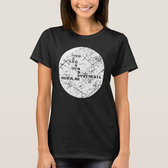T-shirt Carte de Techno de Synthétiseur (Devant)
