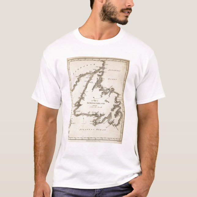 T-shirt Carte de Terre-Neuve (Devant)