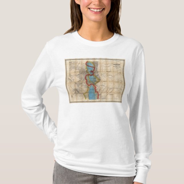 T-shirt Carte de territoire du Colorado (Devant)