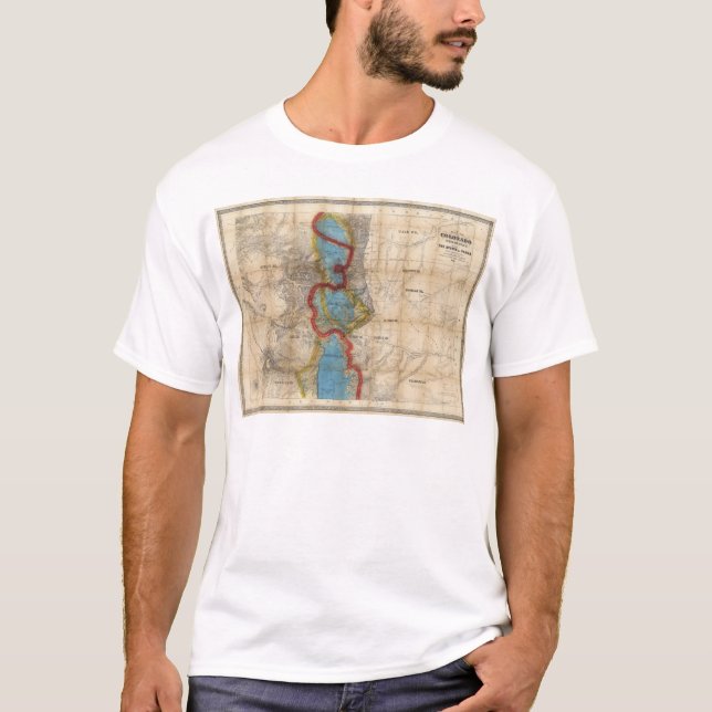 T-shirt Carte de territoire du Colorado (Devant)