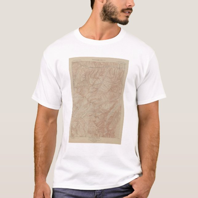 T-shirt Carte de topographie, pièce nationale de (Devant)