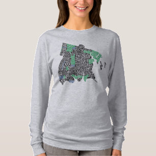 T-shirt Carte de typographie de Bronx New York City