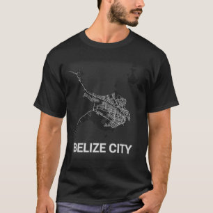 T-shirt Carte de ville de ville de Belize (GROS