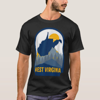 T-shirt Carte de Virginie-Occidentale Accueil