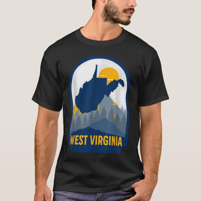 T-shirt Carte de Virginie-Occidentale Accueil (Devant)