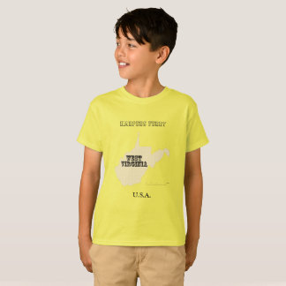 T-shirt - Carte de Virginie Occidentale avec la vi