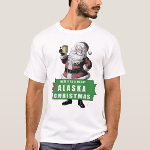 T-shirt Carte de vœux de Noël ALASKA avec le Père Noël