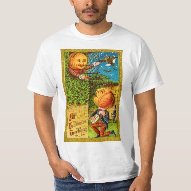 T-shirt Carte de voeux halloween vintage (Devant)