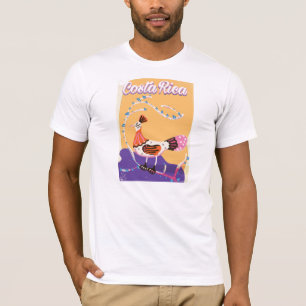 T-shirt Carte de voyage costaricaine