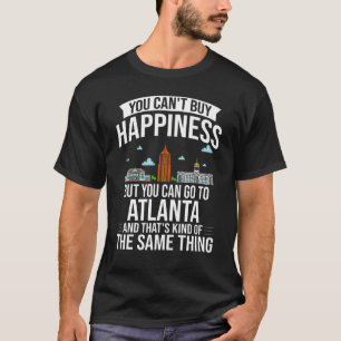 T-shirt Carte de voyage de la skyline de la ville d'Atlant