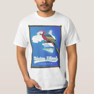 T-shirt Carte de voyage de l'île de Bintan Indonésie