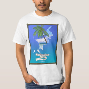 T-shirt carte de voyage de l'île de Sumba en Indonésie