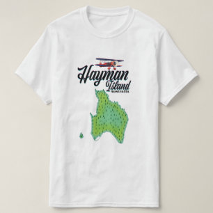 T-shirt Carte de voyage Hayman Island Vintage.