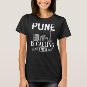 T-shirt Carte de voyage Pune India City Skyline