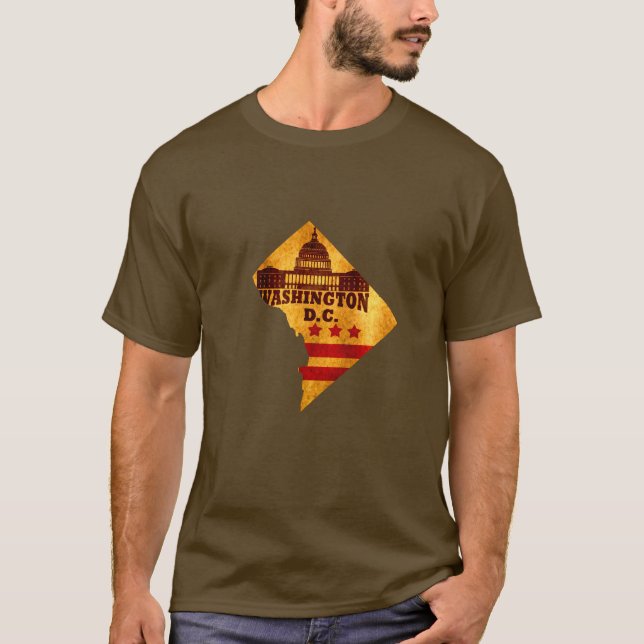 T-shirt Carte de Washington DC (Devant)