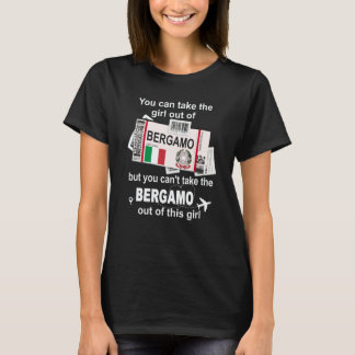 T-shirt Carte d'embarquement Bergame Fille de Bergame Berg