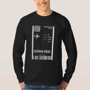 T-shirt Carte d'embarquement des îles Caïmans Cayman Brac