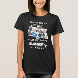 T-shirt Carte d'embarquement Glasgow Fille de Glasgow Gl