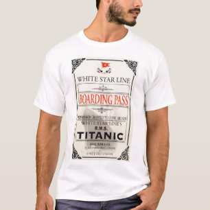 T-shirt Carte d'embarquement RMS Titanic White Star