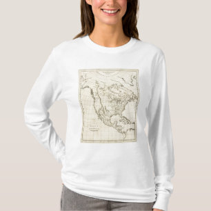 T-shirt Carte d'ensemble de l'Amérique du Nord