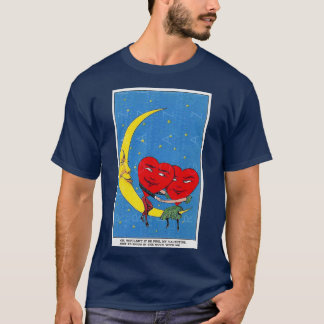 T-shirt carte des amoureux et lune de tarot