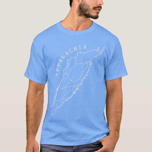 T-shirt Carte des Appalaches (Devant)
