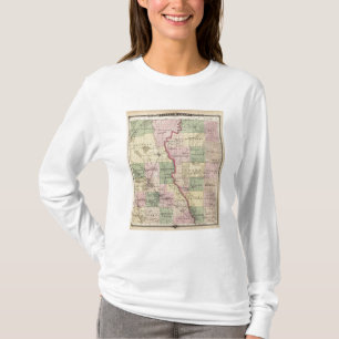 T-shirt Carte des comtés de Juneau et d'Adams