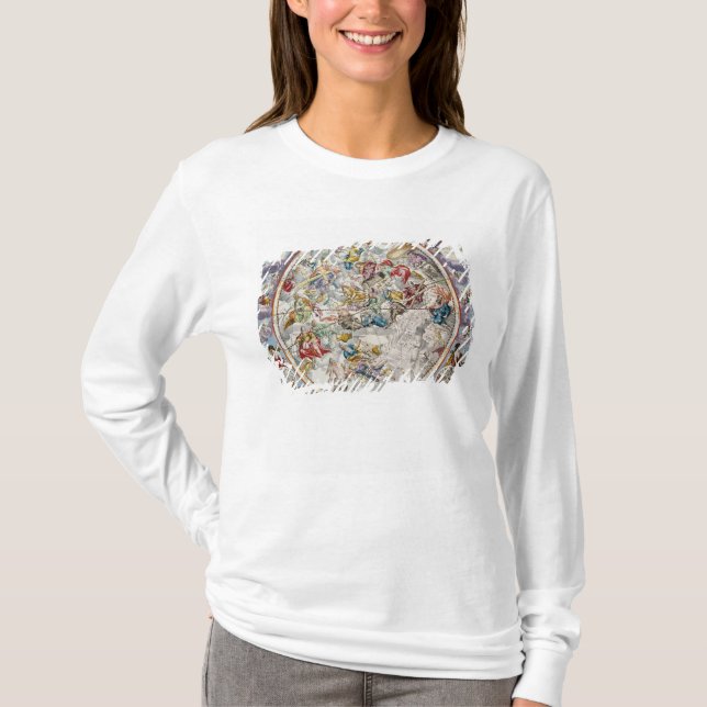 T-shirt Carte des constellations chrétiennes comme (Devant)