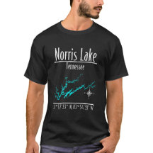 Carte des coordonnées du lac Norris Tennessee