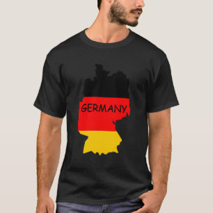 T-shirt Carte des drapeaux Allemagne
