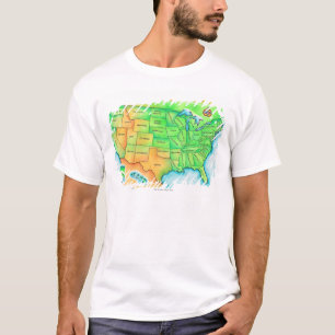 T-shirt Carte des Etats-Unis
