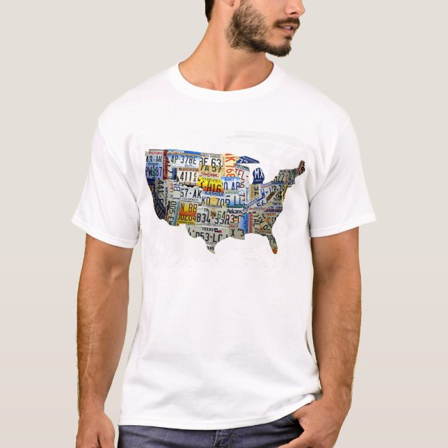 T-shirt Carte des Etats-Unis (Devant)