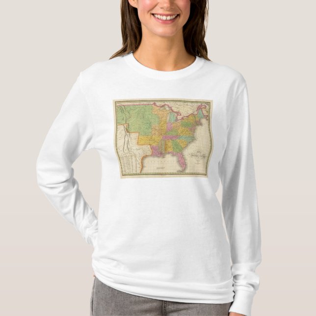 T-shirt Carte des Etats-Unis (Devant)