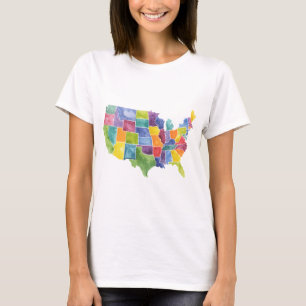 T-shirt Carte des Etats-Unis