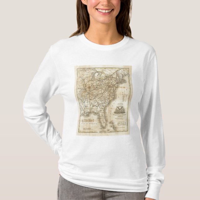T-shirt Carte des Etats-Unis 3 (Devant)