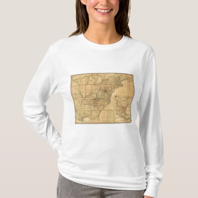 T-shirt Carte des Etats-Unis 4 (Devant)