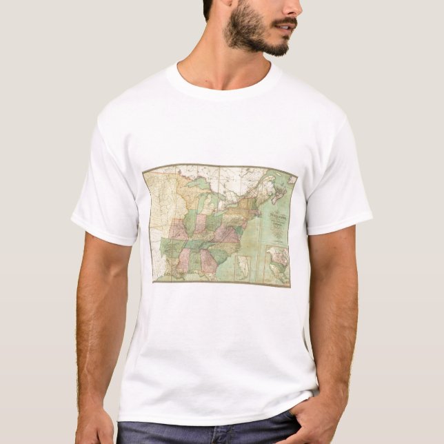 T-shirt Carte des Etats-Unis 6 (Devant)